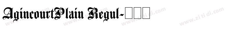 AgincourtPlain Regul字体转换